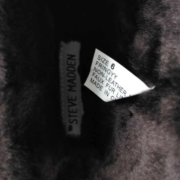 Steven Madden Fringyy Boots Size 6 Dark Brown - Picture 5 of 7
